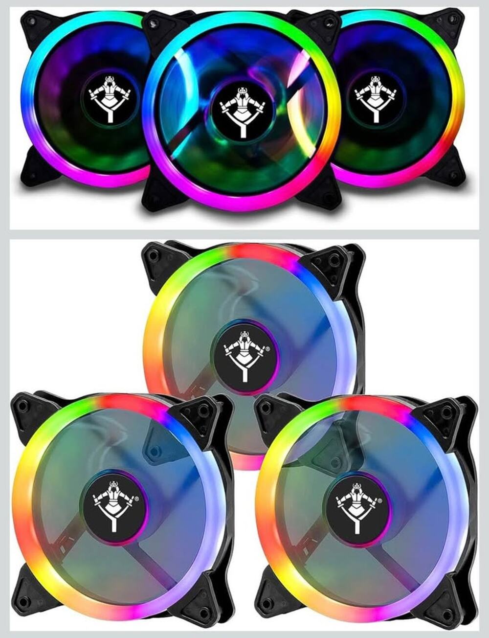 YEYIAN TYPHOON Kit 3 ARGB 120MM/1200RPM LED Gamer Fans SKU: YCF-3RGB-01